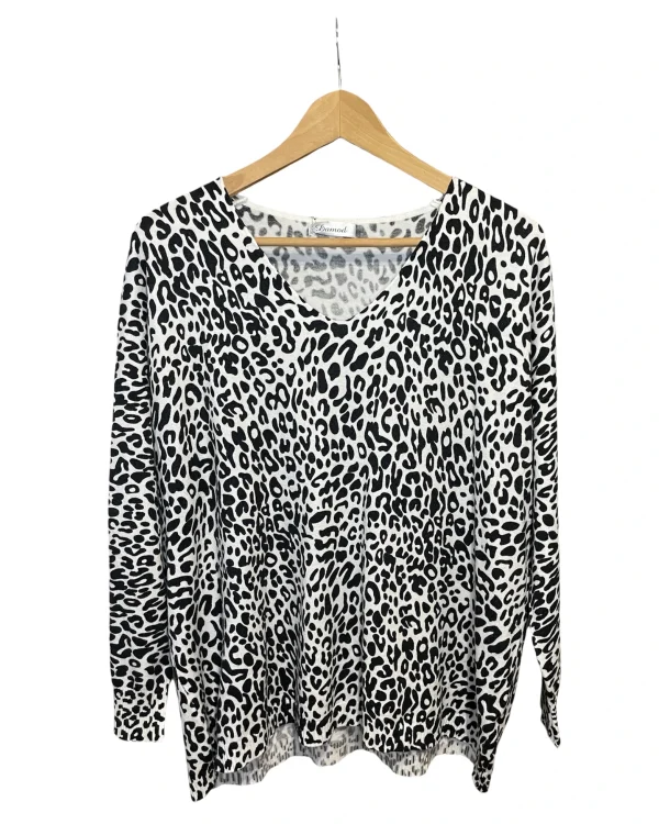 sueter-damod-animal-print-negro-moda-de-ropa-para-mujer